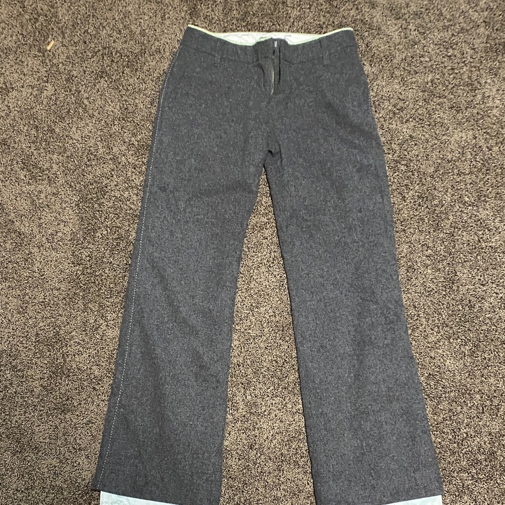 GAP Women's Classic Dark Grey Straight Leg Pants